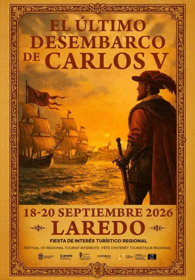 Mercado Renacentista de Laredo 2026: fechas y actividades 2 Cartel Último desembarco de Carlos V Laredo 2026